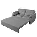 Modern Convertible Sleeper Sofa Bed With Pull-Out Queen Design, Side Storage & Thick Cushions