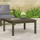 Perla - Rustic Square Coffee Table With Block Legs