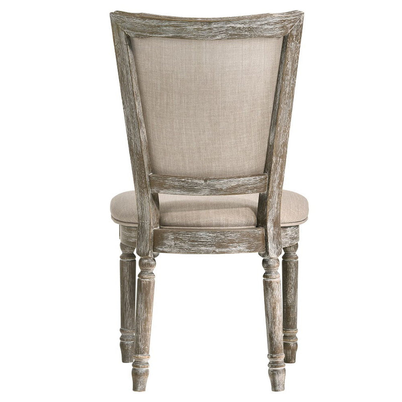 Gabrian - Fabric Side Chair (Set of 2) - Two-Tone Beige & Reclaimed Gray