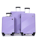 3 Piece Luggage Sets Lightweight Suitcase With Two Hooks, Spinner Wheels,