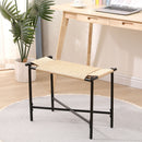 Handwoven Paper Rope Foot Rest Shoes Stools Ottomans For Entryway