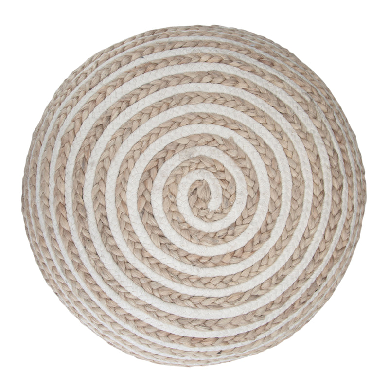 Yolanda - Round Pouf - Natural