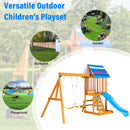 Children's Playset 3 In 1 With Slide, Swings, And Climber