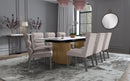 Vesa - Glass Top Extension Dining Table - Beige