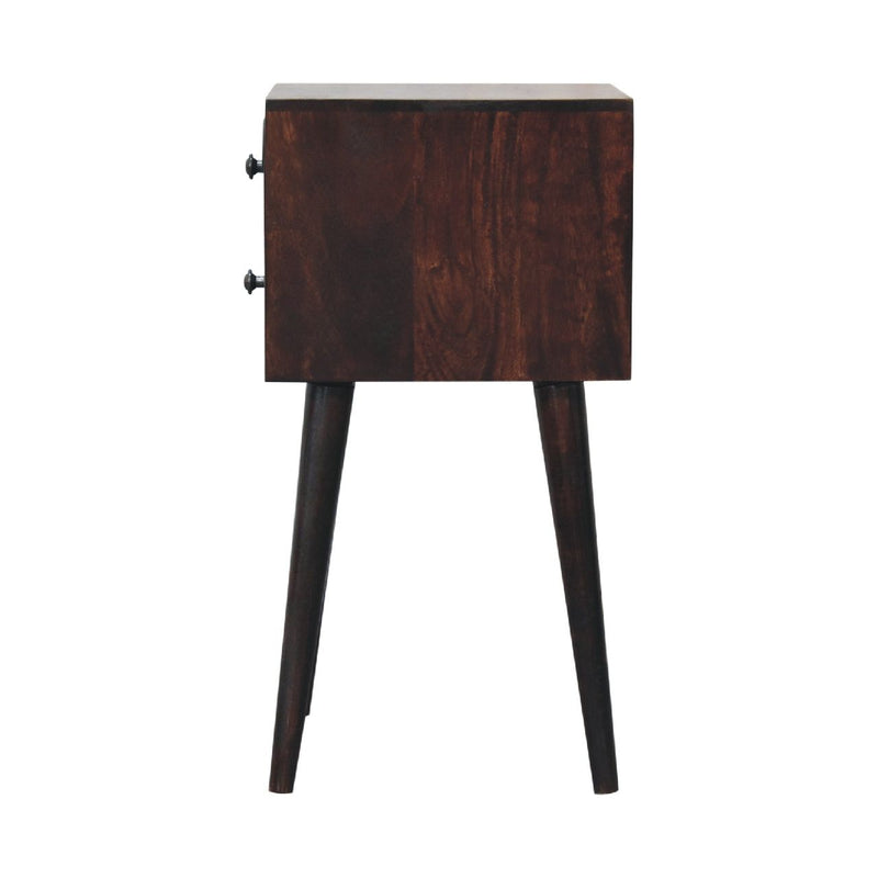 Mini 2 Drawer Nightstand - Walnut