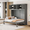 Murphy Modern Bed With Top Cabinets For Space Saving And Comfort