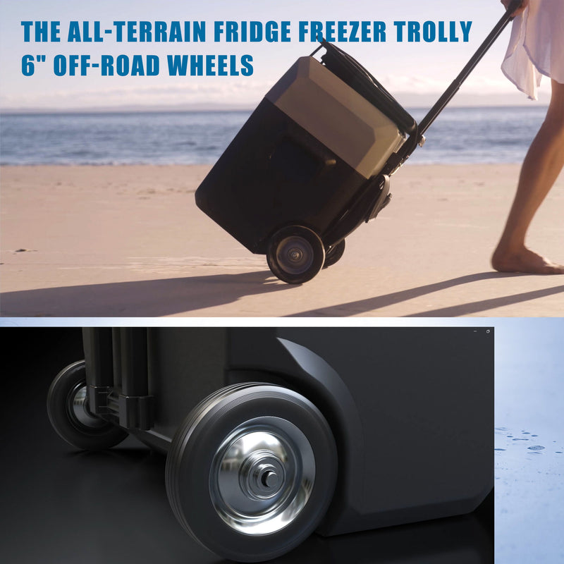 Car Freezer Portable Refrigerator Freezer With App Control And 6'' Off-Road Wheels, 12V, 45W Cooler Freezer, Low Noice