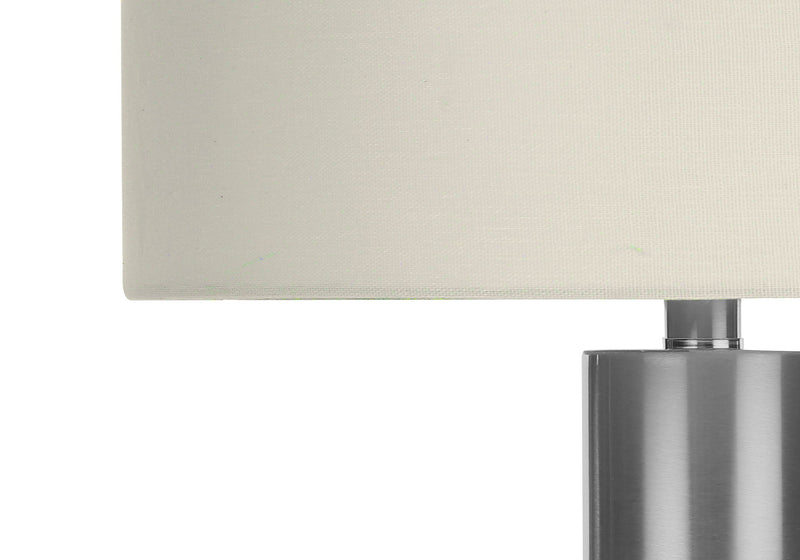 Lighting, Table Lamp, Nickel Metal, Contemporary - Silver