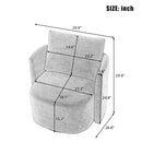 360° Modern Swivel Chair With Upholstered Curved Design