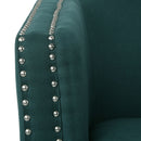 Modern Upholstered Swivel Club Chair With Nailhead Trim