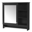 Wall Mount 2 In 1 Mirror Cabinet With Adjustable Shelf, Soft-Closing Hinges