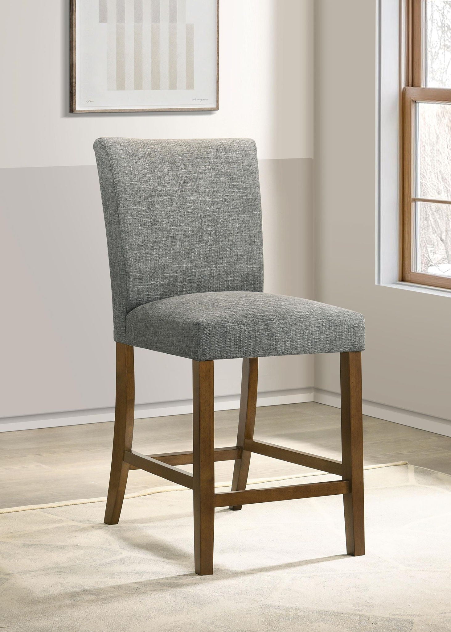 Paxton Upholstered Counter Height Dining Chair Grey (Set of 2) - Atlantic Fine Furniture Melbourne FL