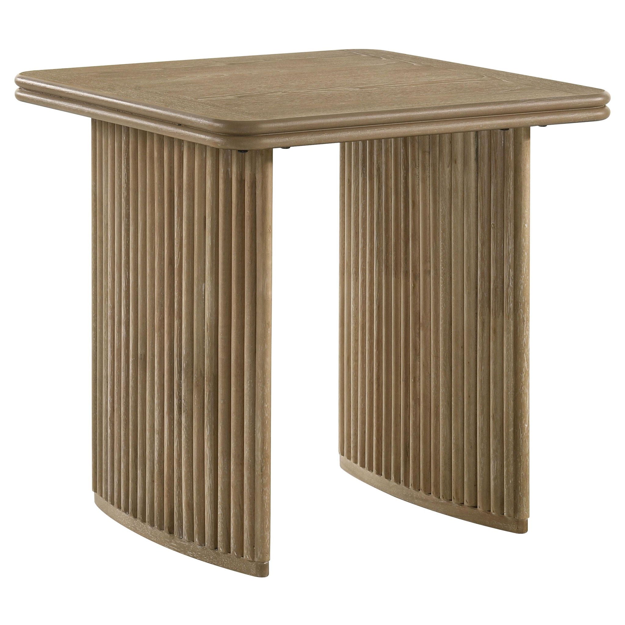 Adina 2-piece Wood Coffee Table Set Distressed Light Brown - Atlantic Fine Furniture Melbourne FL