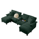 Modern U-Shaped Sectional Sofa Bed With Storage