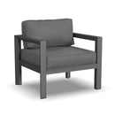 Grayton - Outdoor Aluminum Lounge Chair - Gray, Dark - 25.5"