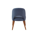 Dining Side Chair Upholstered Textured Fabric (Set of 2) - Navy