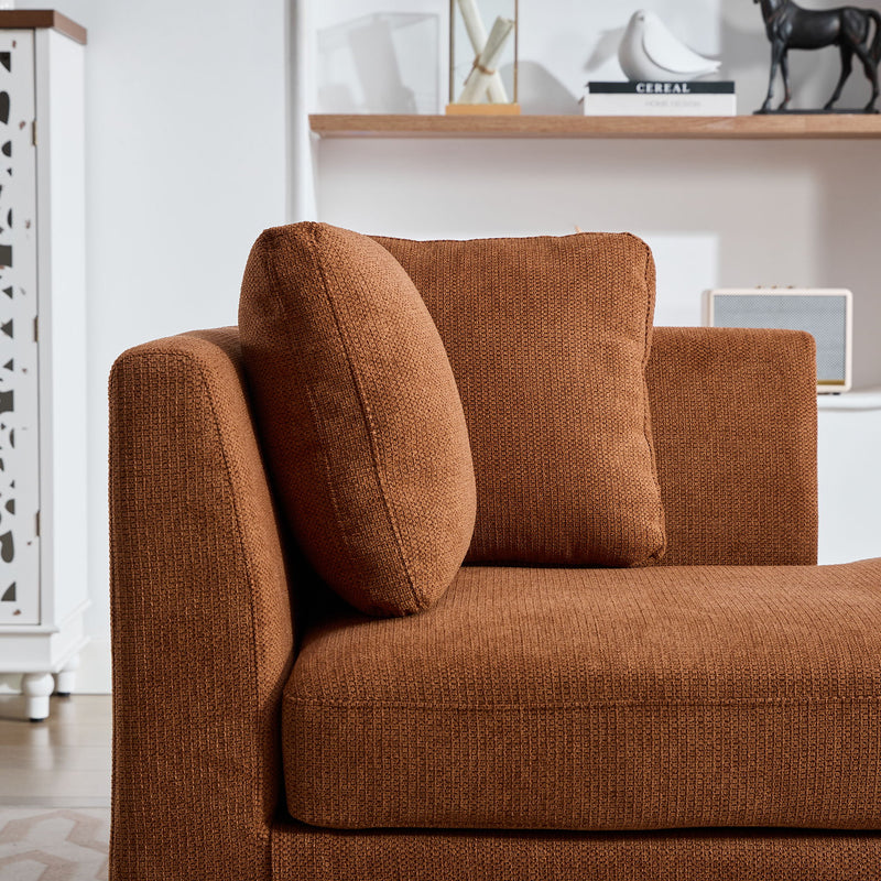 Wide Modern Double Sided Upholstered Chaise Lounge