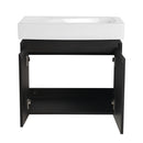 Modern Bathroom Vanity With Ceramic Basin, Wall Mounted Floating Sink Combo, Storage Cabinet