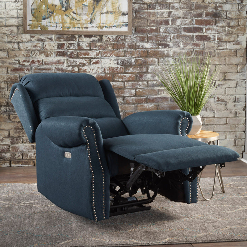 Power Recliner Chair - Navy Blue