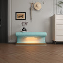 Modern Upholstered Entryway Bench With LED Sensor Light