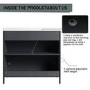 Modern Freestanding Bathroom Vanity With Resin Sink & Soft Close Cabinet Doors