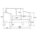 Ruth - Upholstered Track Arm Sofa Set