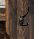 Hall Tree With 6 Hooks And Hinged Lid, Coat Hanger, Storage Bench, 3 In 1 Design