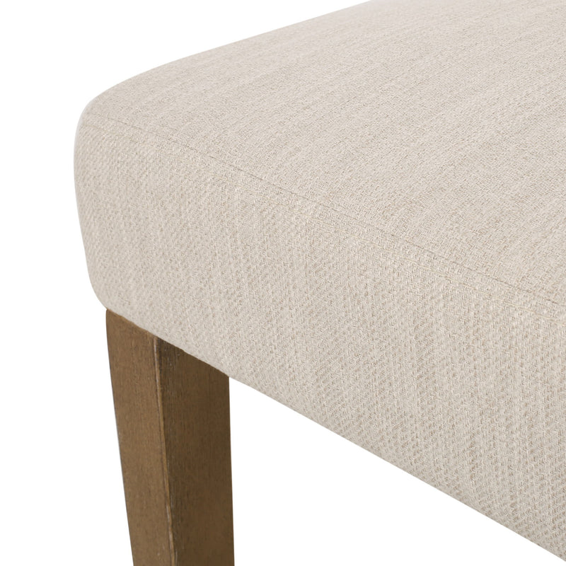 Contemporary Dining Chair With Upholstered Seating And Tapered Legs