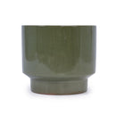 3 Pieces Ceramic Flowerpot, Planter For Patio, Garden Or Windowsills - Antique Light Green