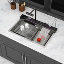 30" Single Bowl Kitchen Sink With Smart LED Faucet