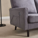 Mid Century Modern Loveseat Sofa With USB Ports, Removable Pillow Cover