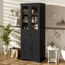 Bathroom Storage Cabinet, Adjustable Shelves & Drawer, Freestanding Linen Tower