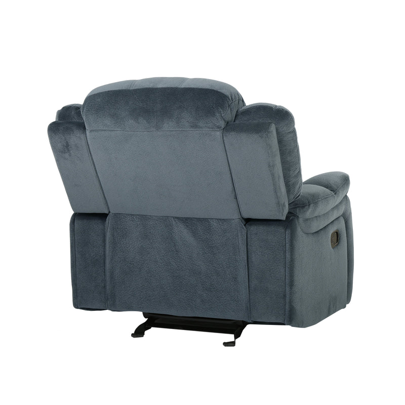 Classic Design, Plush Fabric, Glider Recliner