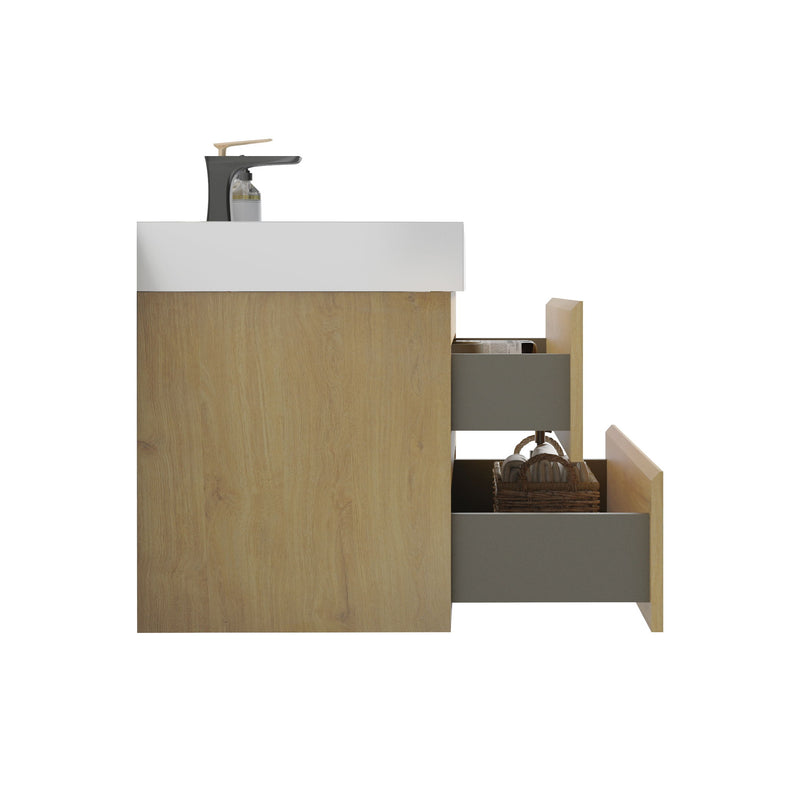 Alice - Bathroom Vanity With Sink, Large Storage Wall Mounted Floating Bathroom Vanity For Modern Bathroom