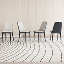 Modern Dining Chair With Cushions And Metal Legs