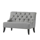 Nicole - French Style Upholstered Loveseat With Tufted Backrest