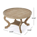 Elegant Coffee Table With Rimmed Top And Curved Design