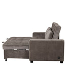 Upholstered Sleeper Bed Sofa With Dual USB Charging, Adjustable Backrest