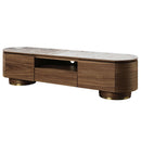 Willene - TV Stand With Ceramic Top - Ceramic Top & Walnut