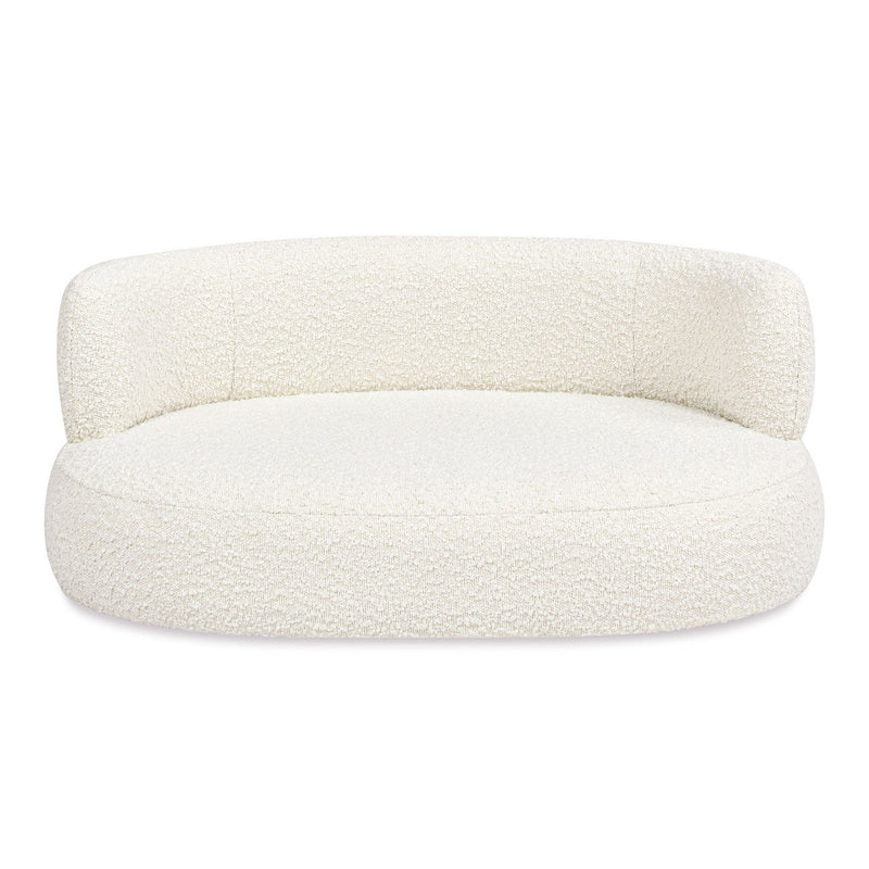 Shep - Curved Dog Sofa Bed Medium - Ivory White