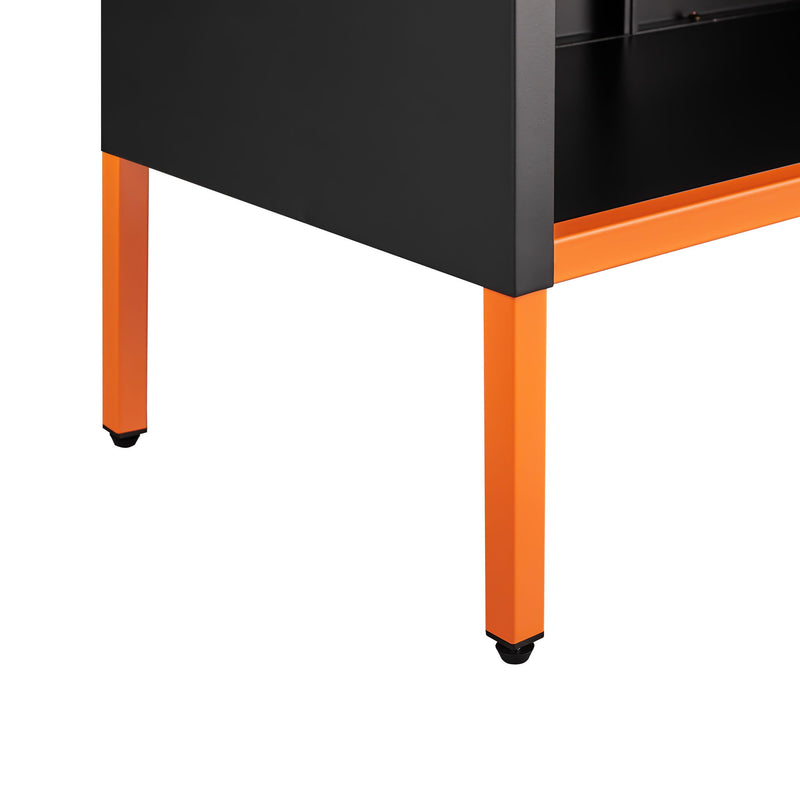 Gjg Hua - Shoe Cabinet With Ergonomic Steel Handle And Breathable Butterfly Door - Black