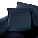 Modern Upholstered Chenille Loveseat And Armchair Set With Pillows