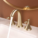 Elegant 2 Handle Widespread Bathroom Faucet With Pop Up Drain And Water Supply Lines