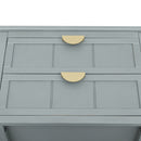 2 Drawer Side Table, American Style, End Table, Suitable For Bedroom, Living Room, Study