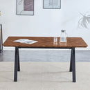 Herringbone Pattern Dining Table A Perfect Match For Modern Minimalist And Industrial Home Styles - Walnut