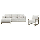 Geneva - Boucle Upholstered Sectional Chaise Sofa - Sand