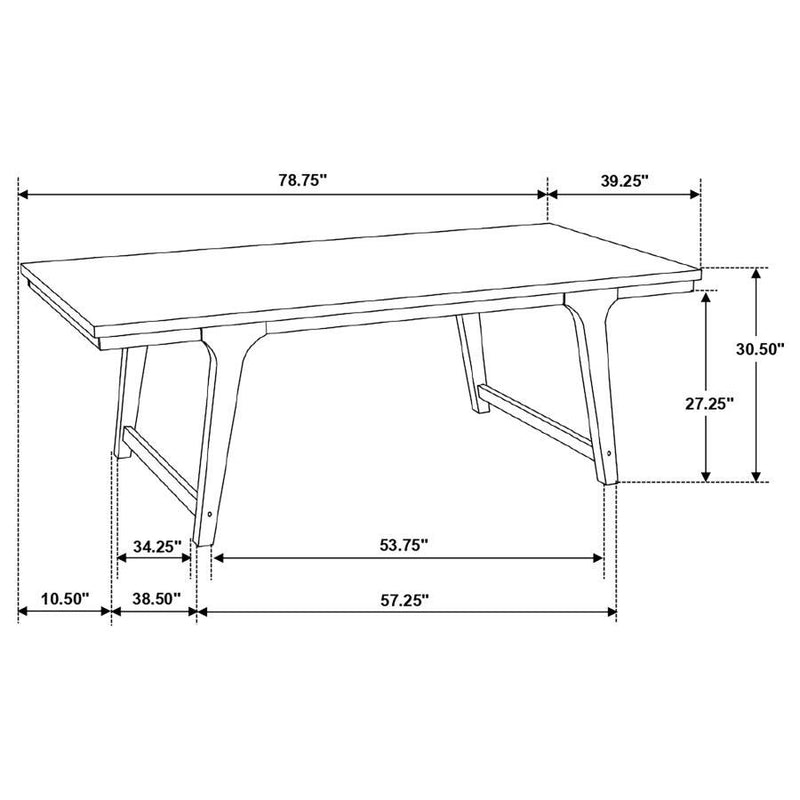 Reynolds - Rectangular Dining Table - Brown Oak