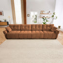 Modern Sofa & Pillows, Textured Cover, High Rebound Cushions
