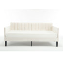 Elena - Boucle Upholstered Daybed, Ribbed Tufted Backrest