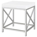 Eliza - Vanity Set With Lighting & Stool - White And Chrome